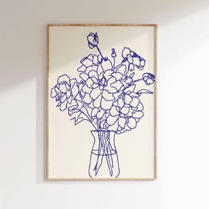 Blumen Poster | Kunstdruck | Küche Wanddeko | Esszimmer Wandbild | Contemporary Art | Print Abstrakt | Küchenbild | Geschenk Einzug