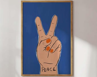 Contemporary Art Peace art print. Colorful peace sign poster. Print for living room. hallway etc. Great housewarming or birthday gift