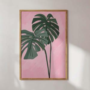 Contemporary Art Monstera Trend Poster. Mid Century Modern. Tolle Wanddeko fürs Wohnzimmer. die Küche & Co. Ideal auch als Geschenk.