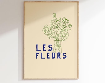 Flower poster | Art print | Wall decoration kitchen | Mural dining room | Minimalist | Poster 40x50 | Art bedroom | Housewarming gift