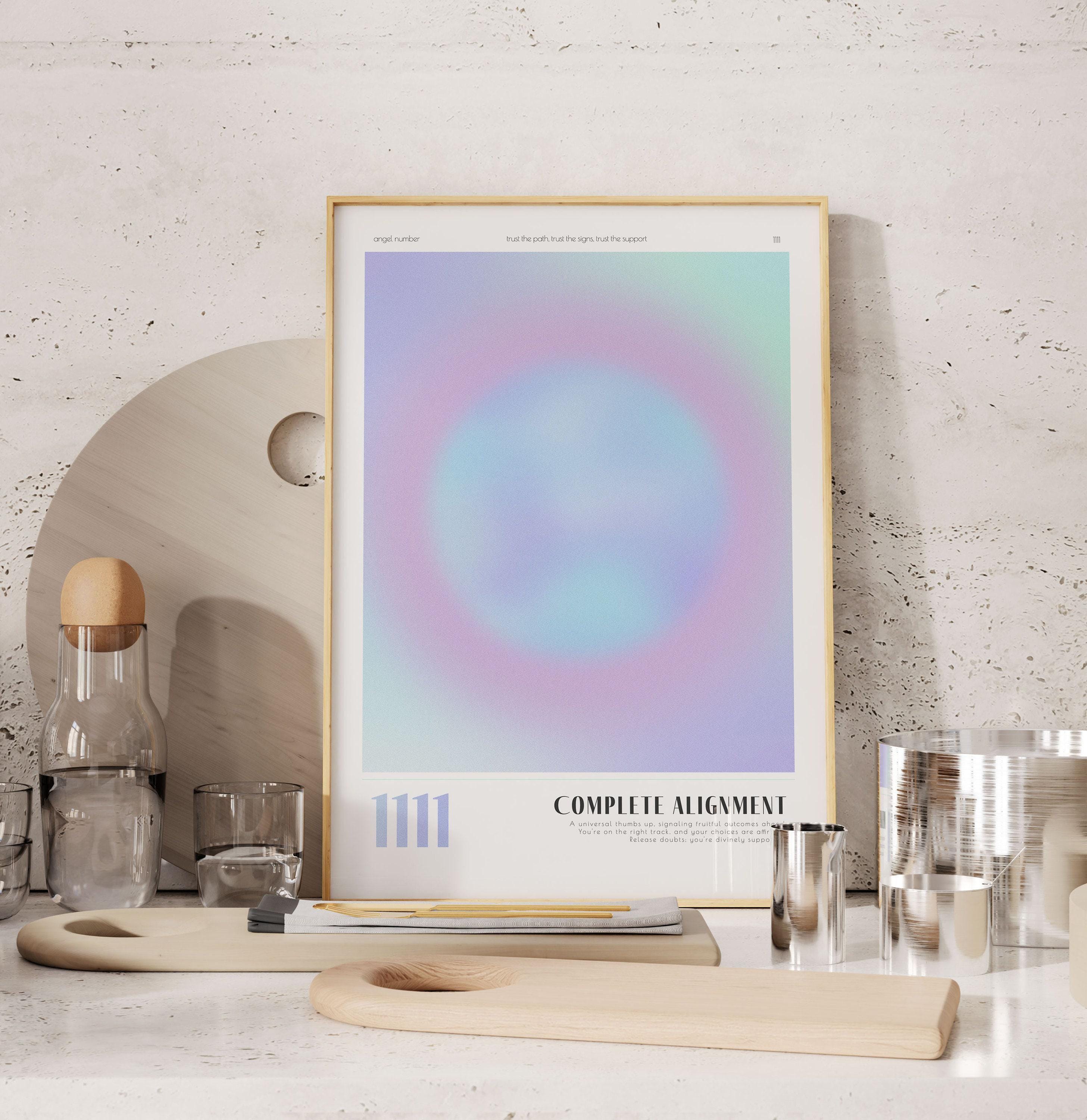 Aura Poster | Angel Number 1111 Art Print | Bedroom Wall Decor | Dining ...