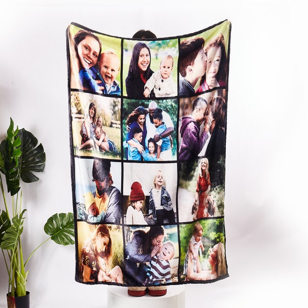 Personalized Blanket Gifts Blanket Memorial Photos Birthday Valentine's Day Anniversary,Blanket for Daughter Girl Friends Boyfriend