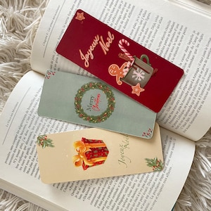 Bookmark, Christmas, Merry Christmas, kawaii, cute bookmark, Christmas gift, gift card