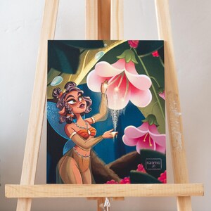 Feeënposter, betoverende feeënposter, slaapkamerdecoratie, grillige en botanische feeënkunstmuurkunst