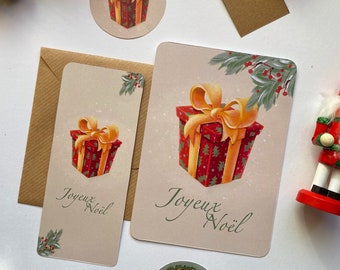 Cartes de vœux, Carte Noël, Carte Joyeux Noël, Carte postale, Cartes Noël kawaii, affiche de noël, Cadeau Noël, carte cadeau