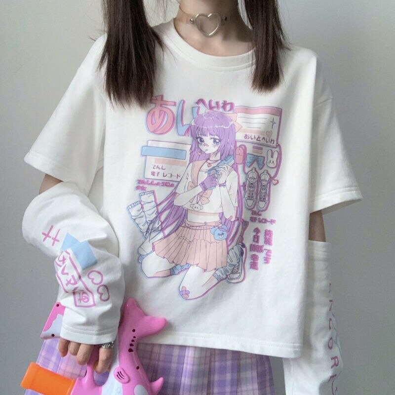 Buy Unisex Anime Long Sleeve T Shirt Magical Girl Shirt Anime Small  Heather Grey Online at desertcartINDIA