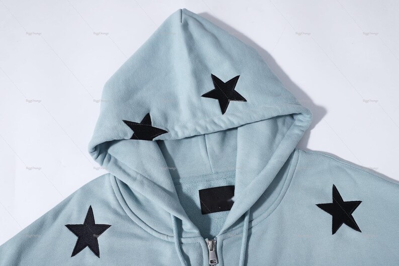 Y2K Retro Star Star Zip up Hoodie Etsy