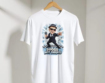 Suggs Not Drugs T-Shirt | Madness Band Fan Gift | Ska Music Tee | 2-Tone Records Style Shirt | Retro Nutty Boys Tribute | Unisex Graphic Tee