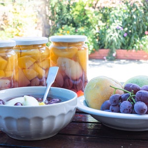 1kg Handmade Mixed Fruit Stewed Jam - Peaches, Grapes and Grape - 100% Natural and Artisanal