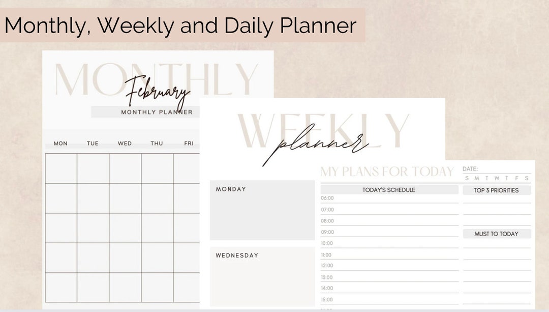 Minimalistic Updated Digital Planner, Mac Digital Planner 2023