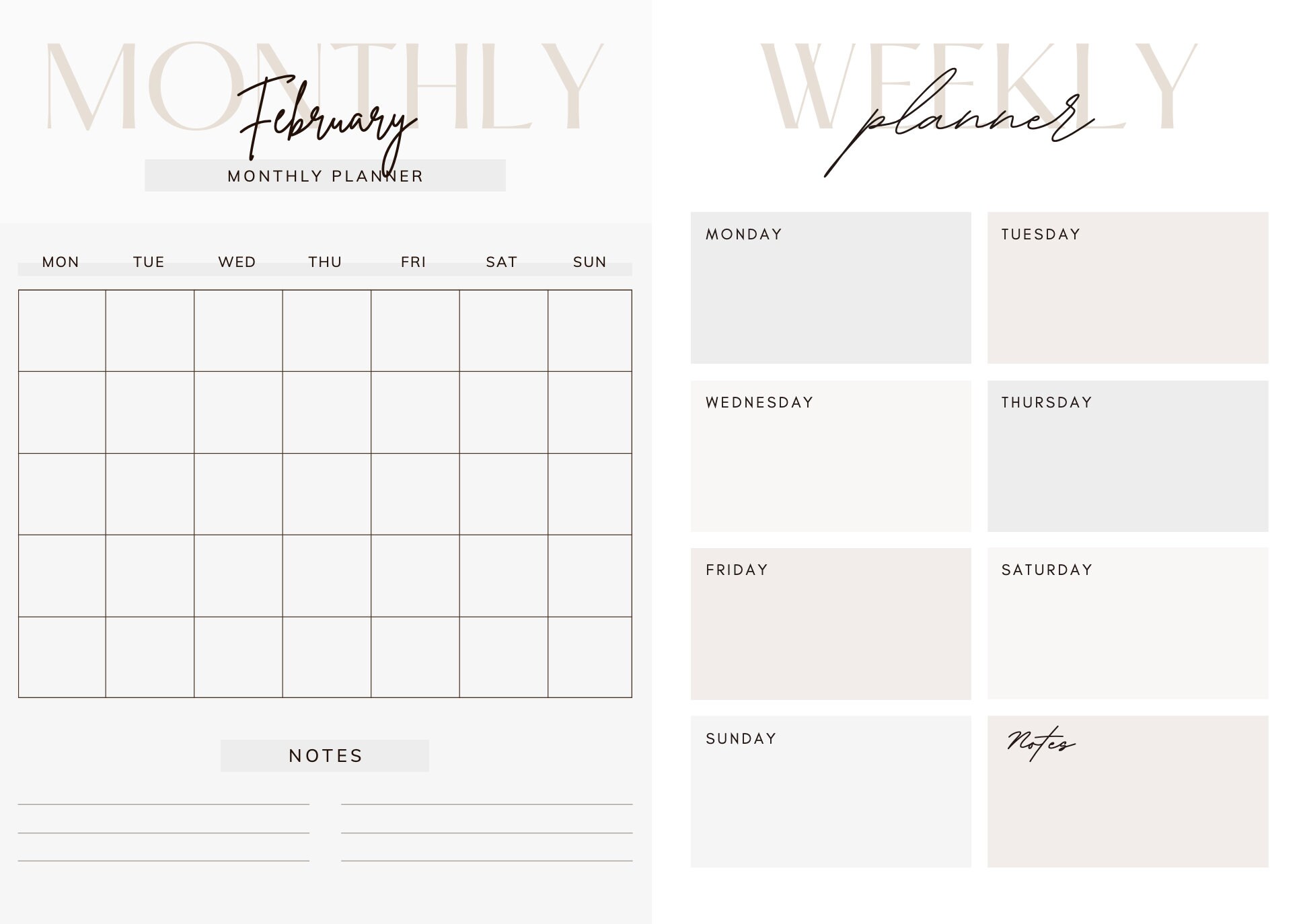 Minimalistic Updated Digital Planner Mac Digital Planner 2023 Etsy