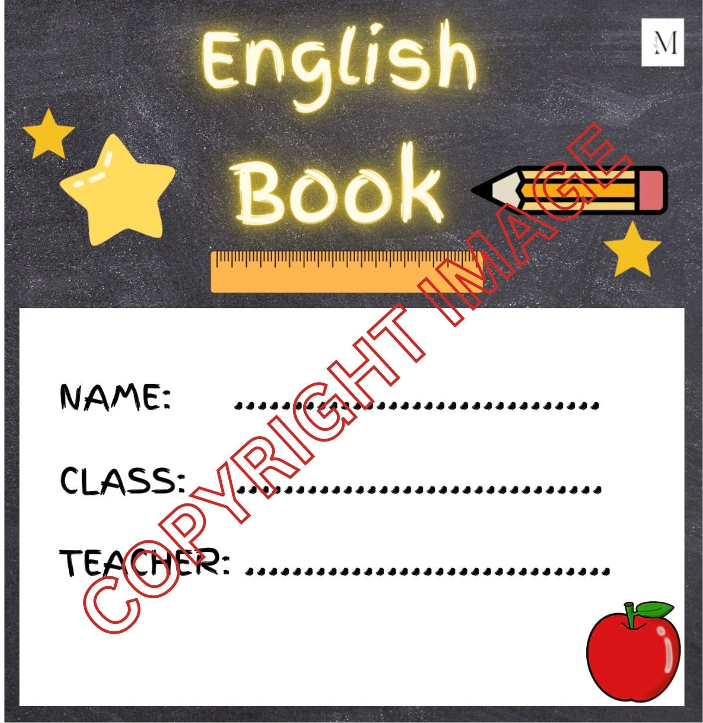 English Book Name Sticker Labels (digital) for Primary Schools and Home ...
