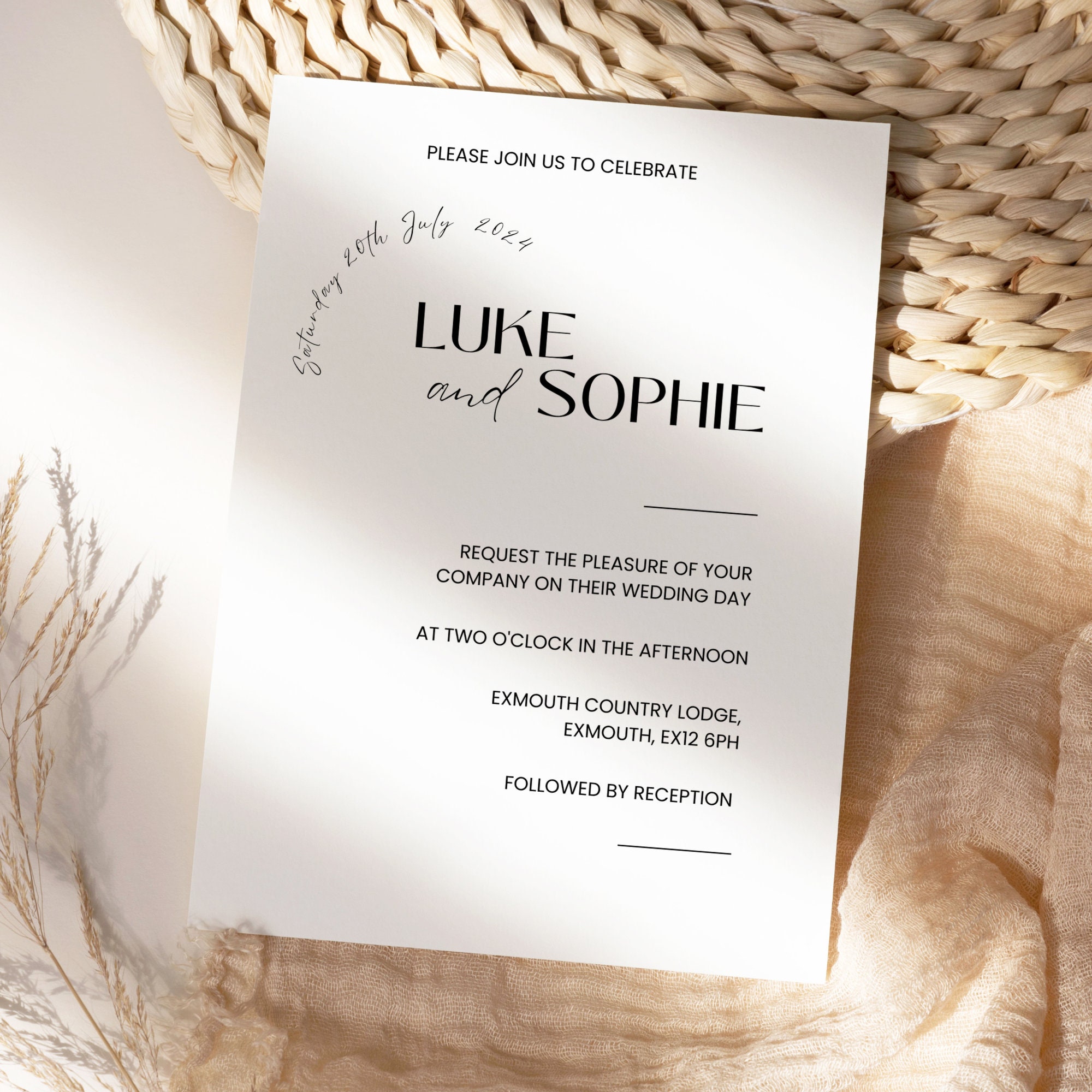 Wedding Invite Editable Template Printable Wedding Invitation Etsy UK