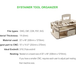 CNC Router Files: Festool Systainer Tool Organizer (digital Download ...
