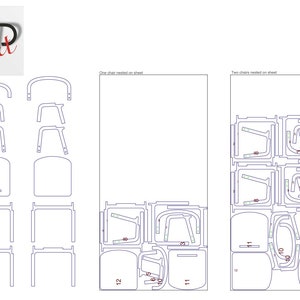 Plywood Chair CNC files for cutting, dwg/dxf/cdr vector furniture DIY image 6