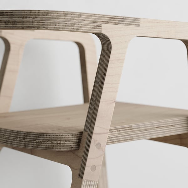 Plywood Chair CNC Files | DIY Flat-Pack Furniture Plan (Digital)