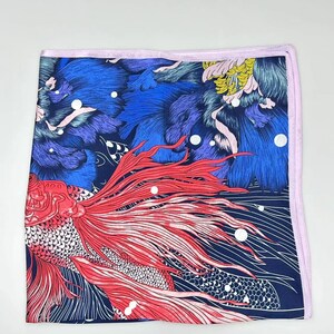 68 cm Carré 100 % soie de mûrier, écharpe pour femme, écharpe tendance, bandana, accessoire de sac, écharpe en soie vintage, emballage cadeau livraison gratuite Bleu