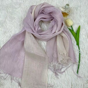 10 kleuren verzacht linnen sjaal, natuurlijk lichtgewicht linnen, unisex sjaal, omslagdoek, cadeau-idee, accessoires, linnen wrap Pink Purple White