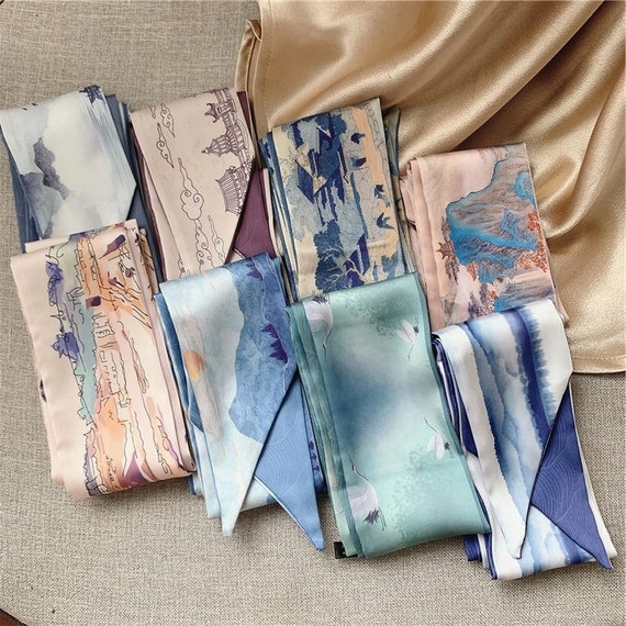 Polyester 2024 silk scarf