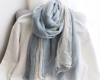 6 Colors Linen Cotton Scarf, Lightweight Linen Cotton, Unisex Scarf, Shawl, Gift Idea, Accessories, Linen Cotton Wrap