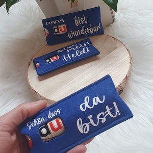 Schokoriegeltasche mit Spruch | Du...Täschchen | Geschenke zum Vatertag | Tasche für Schokolade | Kleines Mitbringsel | Papa