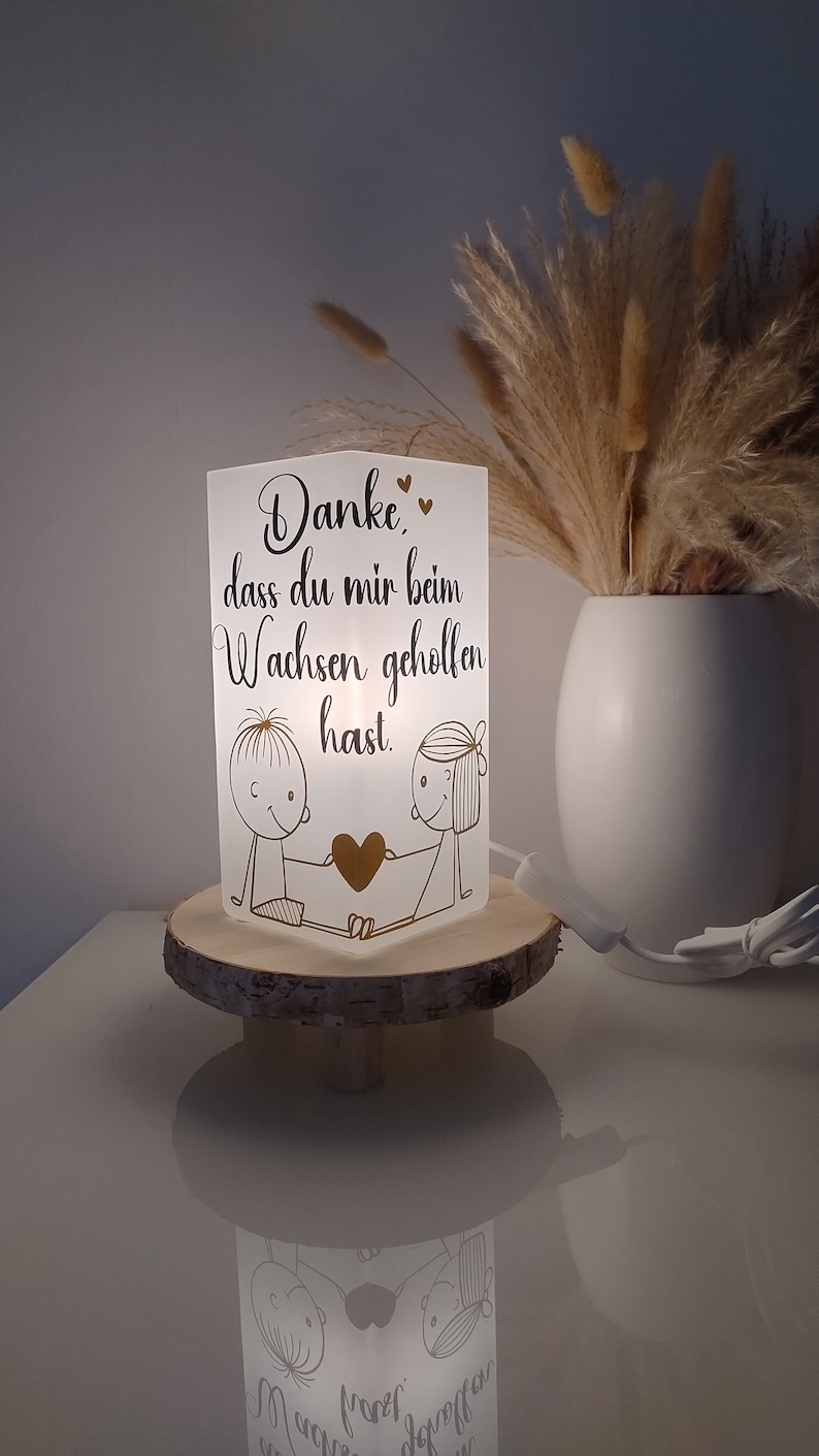 Lampe mit Spruch Geschenke zum Abschluss Kindergarten Geschenkidee Erzieherin mit Kindernamen Bild 6