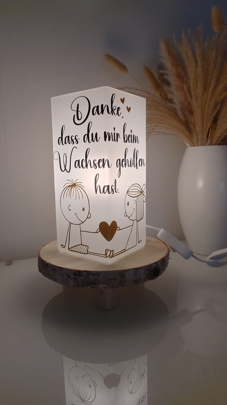 Lampe mit Spruch Geschenke zum Abschluss Kindergarten Geschenkidee Erzieherin mit Kindernamen Bild 4