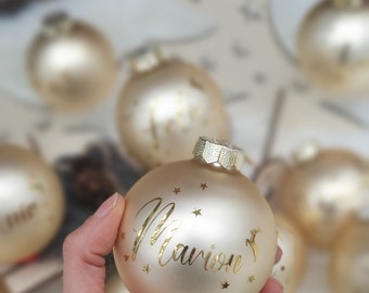 Personalized Christmas baubles 8 cm | Christmas tree ornament with name | Gifts with name | Secret Santa gifts | Santa Claus | Christmas gifts