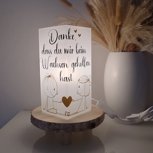 Lampe mit Spruch Geschenke zum Abschluss Kindergarten Geschenkidee Erzieherin mit Kindernamen Bild 1