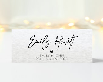 Custom Place Cards Folded Wedding Seating Place Names Minimalist Table Settings Events Dinners Personalised Tent Place Cards Stationary