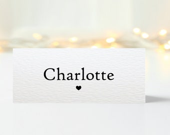 Personalised Place Cards Folded Wedding Place Names Custom Minimalist Table Settings Events Dinners Seating Place Cards Wedding Stationary