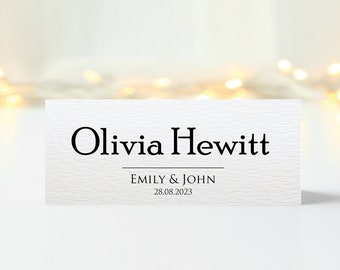 Personalised Folded Place Cards Custom Elegant Wedding Seating Place Names Minimalist Table Settings Event Dinner Tent Place Card Stationary