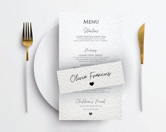 Etiquetas de tarjetas de lugar personalizadas Asientos de boda Nombres de lugares Configuración de mesa de corazón minimalista Eventos Cenas Tarjetas de lugar de boda Tarjetas estacionarias