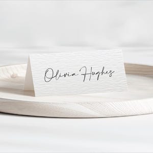 Personalised Folded Wedding Place Cards Simple Wedding Place Names Minimalist Table Settings Events Dinners Tent Place Cards Stationary