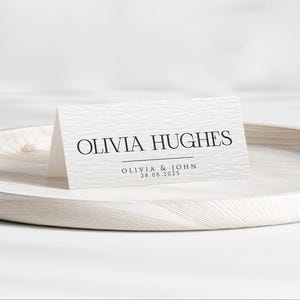 Personalised Folded Place Cards Custom Elegant Wedding Seating Place Names Minimalist Table Settings Event Dinner Tent Place Card Stationary