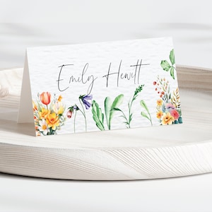 Benutzerdefinierte Blumen-Tischkarten für Hochzeit-Sitzplatz-Platznamen mit Blumen personifizierte botanische Tischeinstellungen Ereignisse Abendessen Zelt-Platzkarten