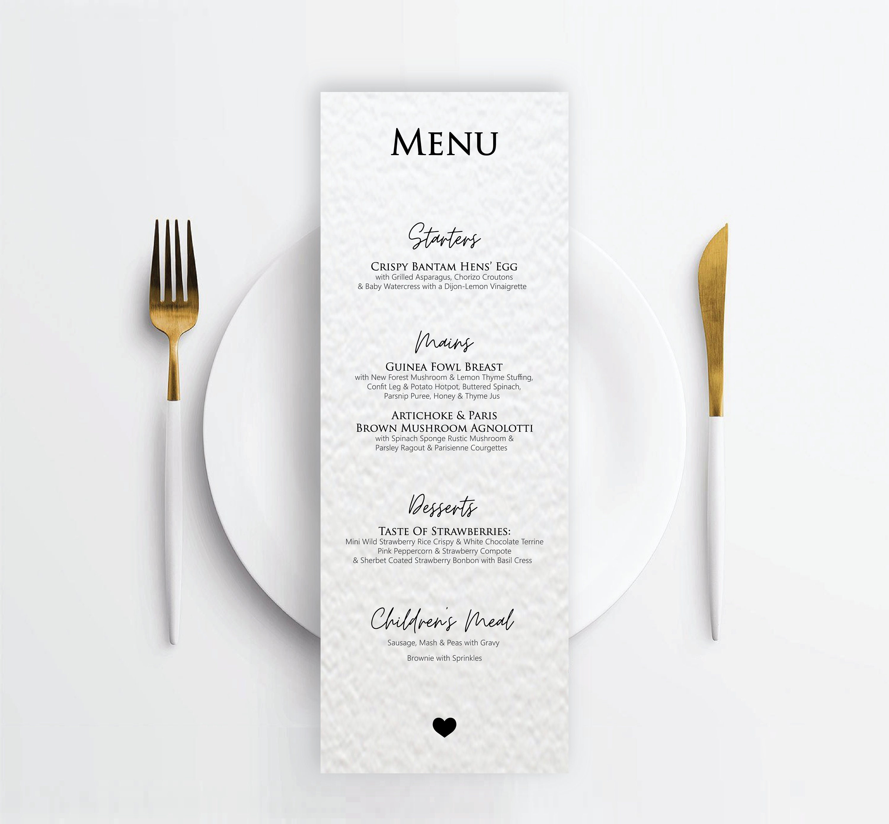 Personalised Wedding Breakfast Menu Cards Wedding Stationary Etsy UK