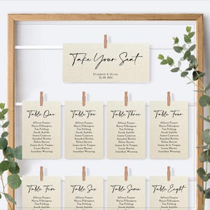 Sitzplan Personalisiert,Ivory Sitzplan Karten Hochzeit Sitzplan Gedruckt Sitzplan Tischnummer Sitzplan Beige