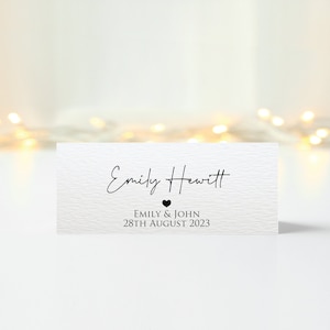 Personalised Folded Place Cards Wedding Seating Place Names Minimalist Heart Table Settings Events Dinners Tent Place Cards Stationary Cards 画像 3