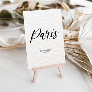 Cartes de numéro de table personnalisées pour les mariages et les événements formels Noms de table de mariage personnalisés Décoration de table minimaliste et élégante Événements Dîners