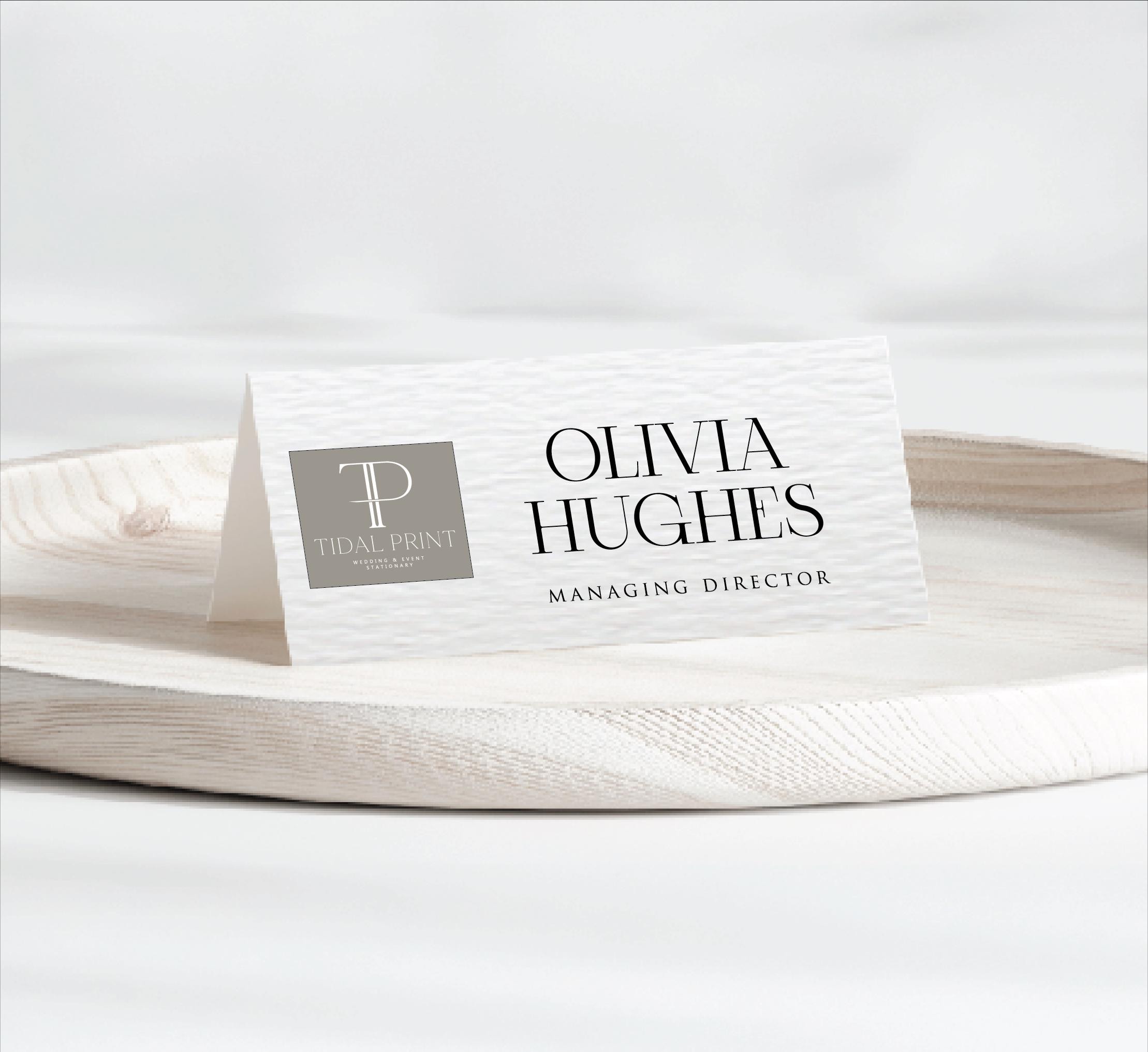 Personalised Corporate Event Place Cards With Logo, Custom Business ...