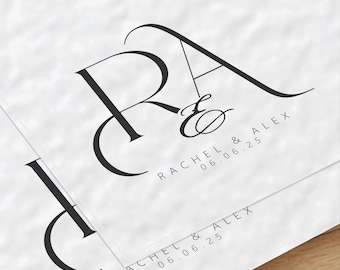 Minimalist Wedding Monogram Logo Design, Initials JR (digital Download ...