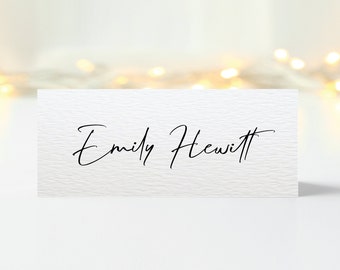 Personalised Wedding Place Cards Simple Wedding Place Names Minimalist Folded Table Settings Events Dinners Tent Place Cards Stationary
