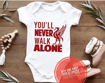 Liverpool fc Baby Grow, Premier League Football Onesie, baby football grow, Liverpool fc baby onesie, you’ll never walk alone, Liverpool fc