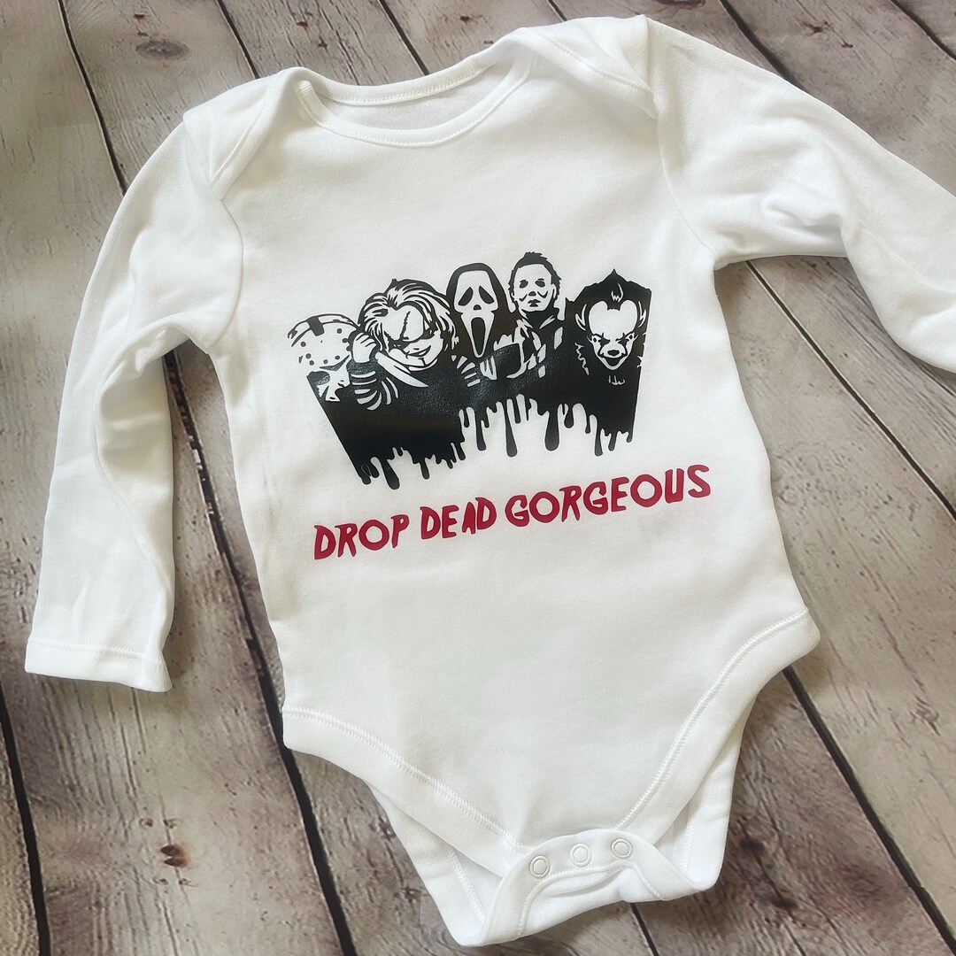 Halloween Baby Grow Ghost Face Chucky Halloween Movie Etsy