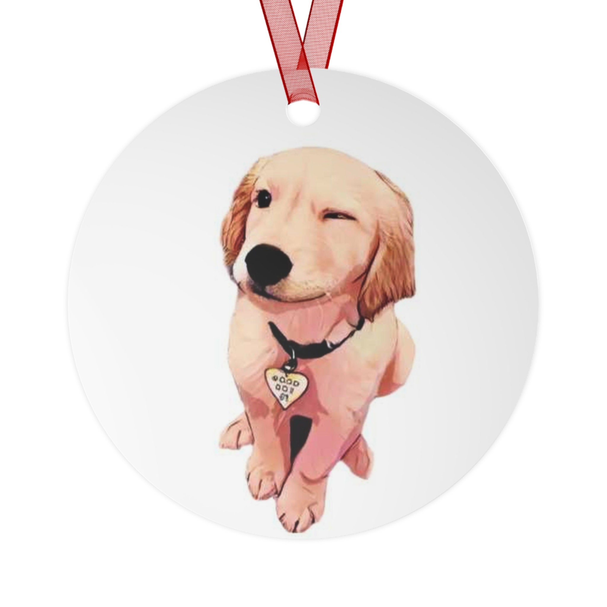 Discover Cute Puppy Dog Original Design Metal Ornaments for Dog Lovers Animal Lovers Christmas tree Great gift and stocking stuffer Puppies Too Cute