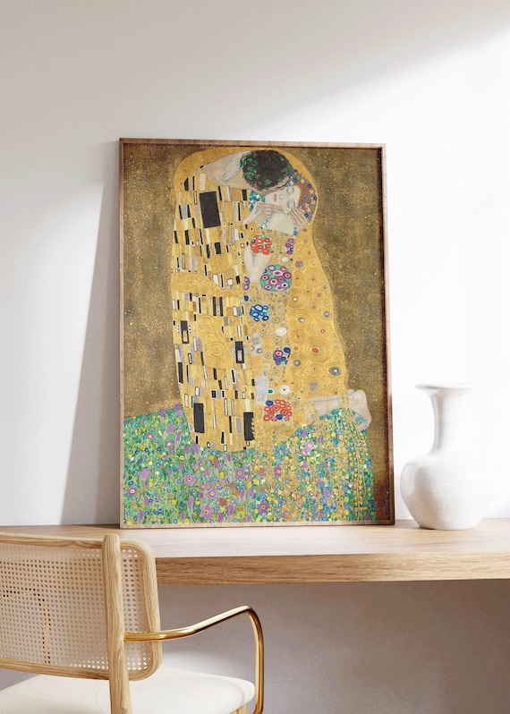 グスタフ・クリムト作「接吻」｜有名なヴィンテージ絵画（額装済み