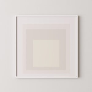 Dopo Josef Albers - Diavolo (omaggio al quadrato) STAMPA GICLÉE PREMIUM / Stampa d'arte moderna di metà secolo in bianco (disponibile con cornice a mano) 1x1