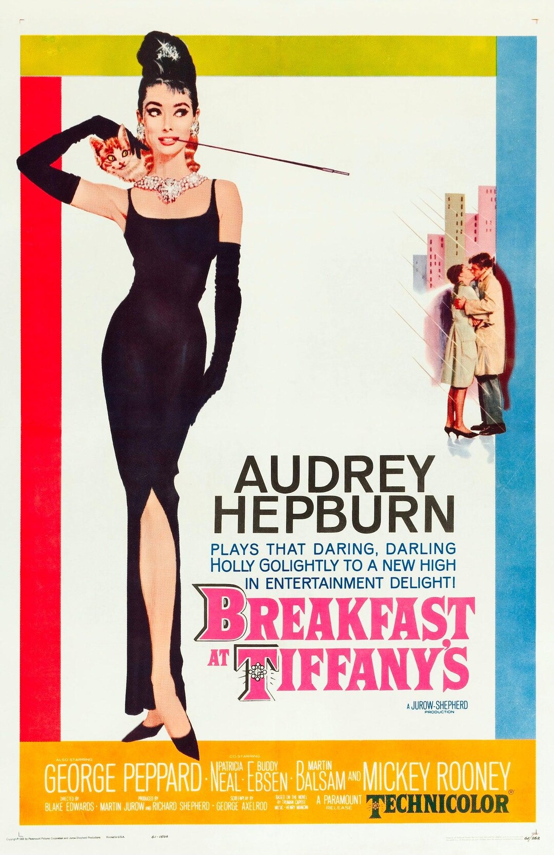 Breakfast at Tiffany's (1961) | Vintage Classic Movie Poster Print