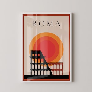 Vintage Travel Poster - Rome | Available handframed or unframed